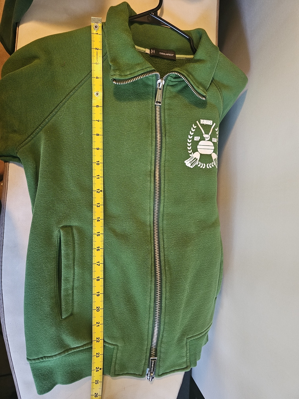 Dsquared2 Green Zip-Front Men's Jacket - Picture 3 of 3